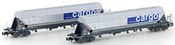 2 pcs. Set of silo wagons Tagnpps Cocoa Transport of the SBB